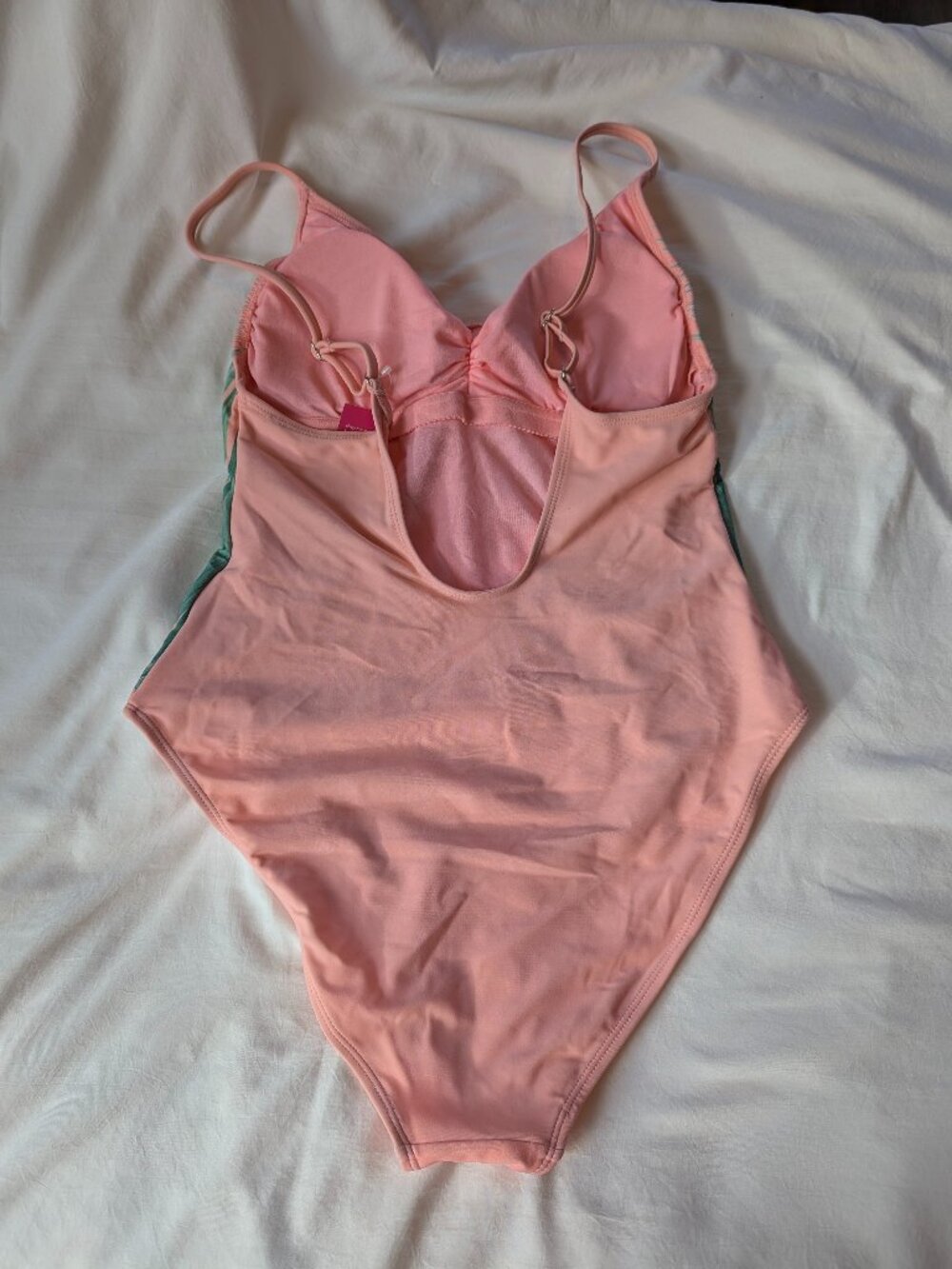 Xhilaration One-Piece Swimsuit in Coral - Picture 3 of 11